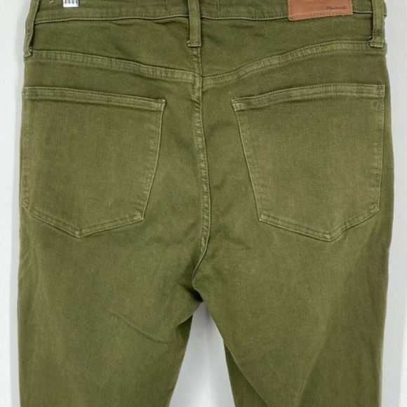 Madewell 10” High Rise Skinny Stretch Denim Jeans Green Women's size 27 - Picture 7 of 8